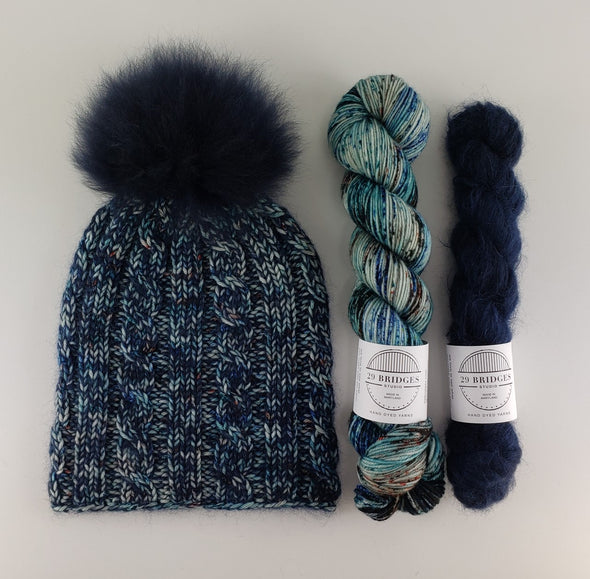 Marled Henry Hat Kit with Pom Pom